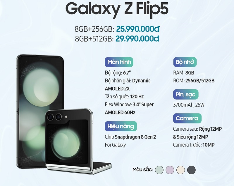 thông số Samsung Galaxy Z Flip5
