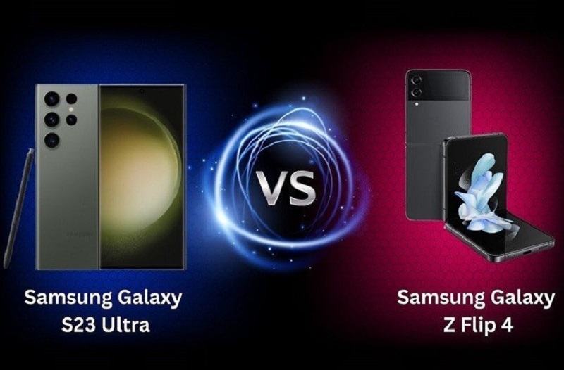 mua so sánh Galaxy S23 ultra với Galaxy z flip4