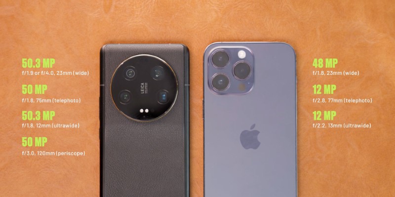 màu Xiaomi 13 Ultra cùng iPhone 14 Pro Max