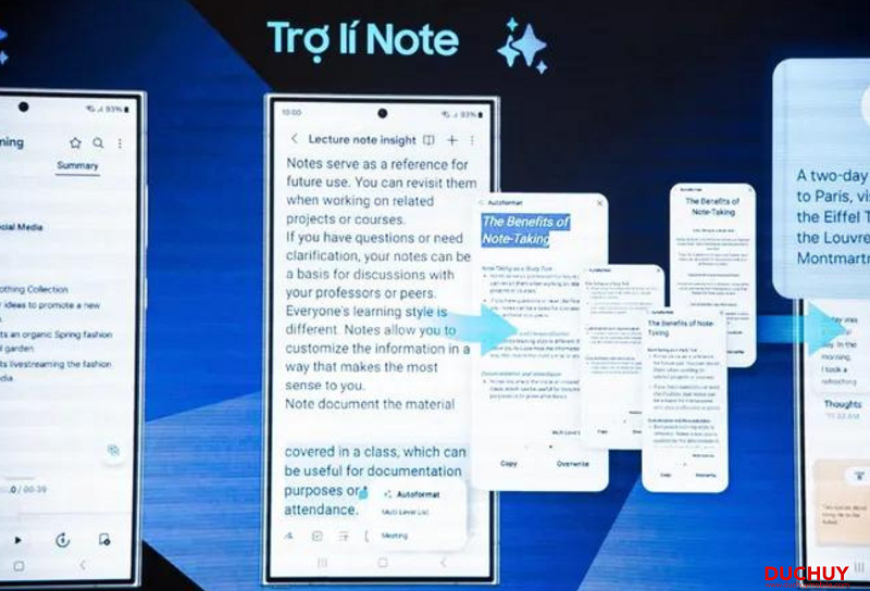 trợ lý note Galaxy AI 