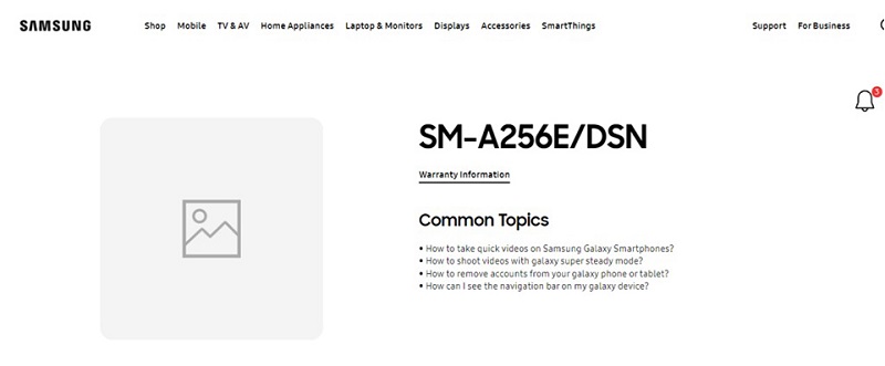 mã Samsung Galaxy A25 5G