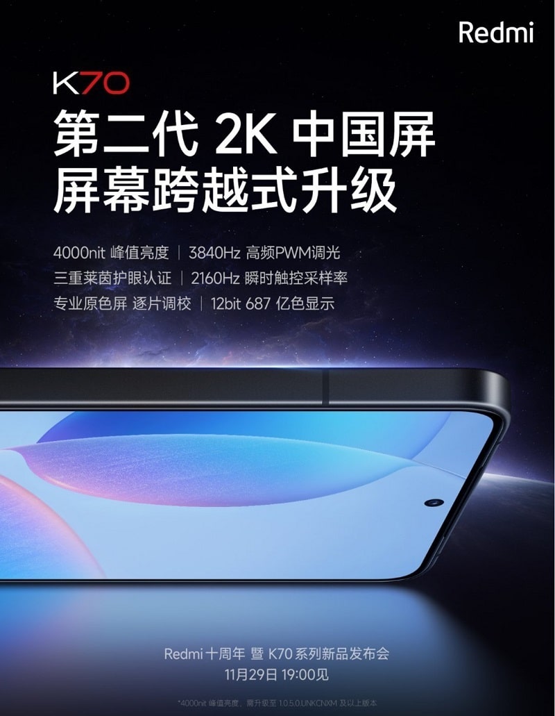 Màn hình Redmi K70 5G