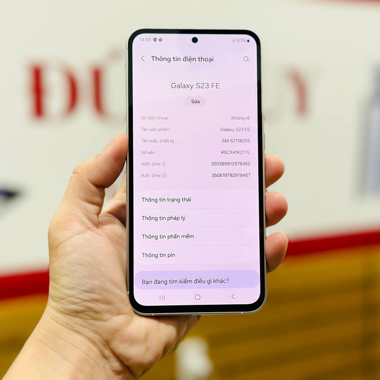 Samsung Galaxy S23 FE 5G cũ cấu hình tốt trong tầm giá 