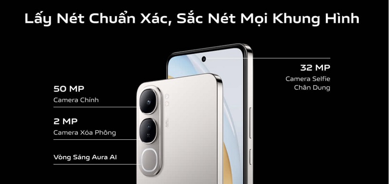 Vivo V40 Lite có camera kép ấn tượng