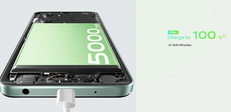 vivo Y18t có pin 5000 mAh, sạc nhanh 15W