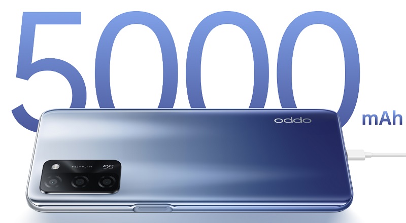 Oppo A55 5G có pin dung lượng 5000mAh bền bỉ