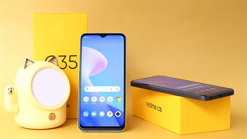 Điện thoại Realme có màn hình viền mỏng ấn tượng