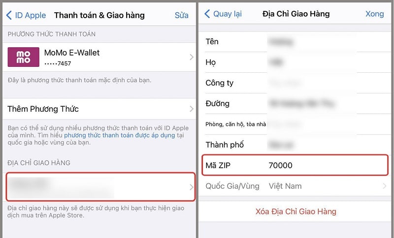 Cách lấy mã zip iPhone Việt Nam
