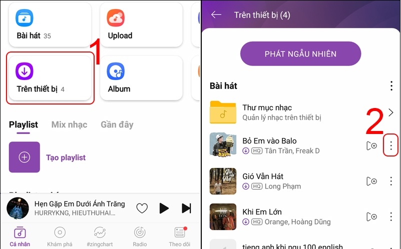 Cài nhạc chuông cho Oppo bằng nhạc trên Zing MP3