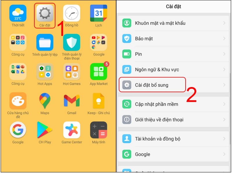 Cách tắt nguồn Oppo không cần nút nguồn bằng cài đặt