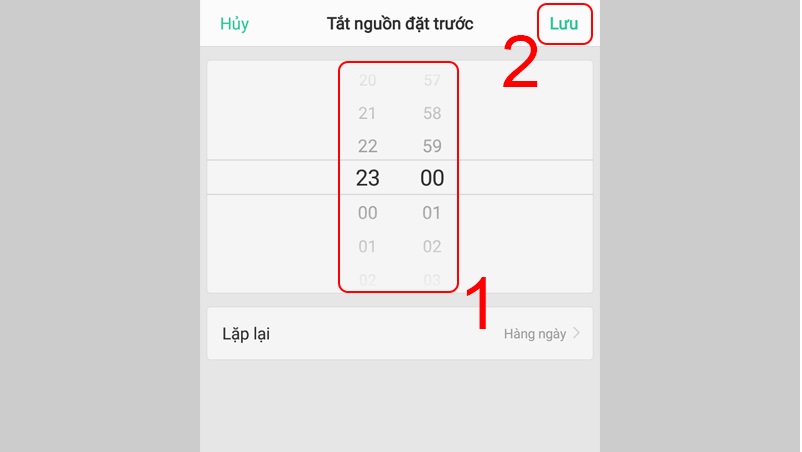Thiết lập thời gian de tắt nguồn Oppo không cần nút nguồn