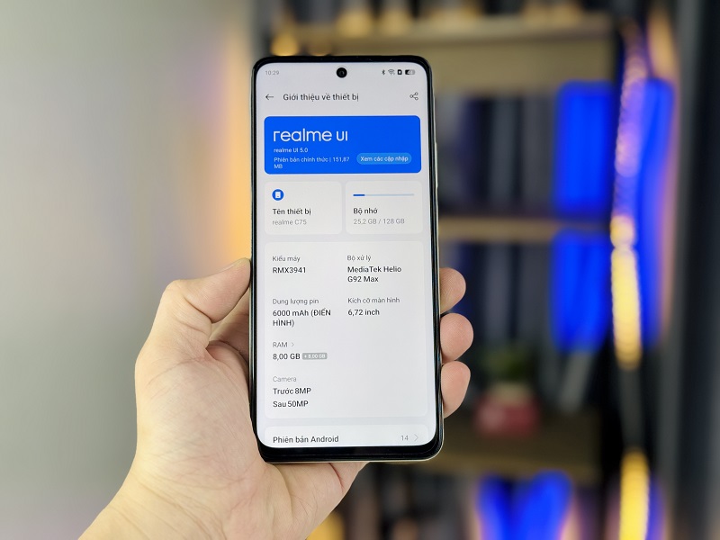realme C75 chạy chip Helio G92 Max mạnh mẽ