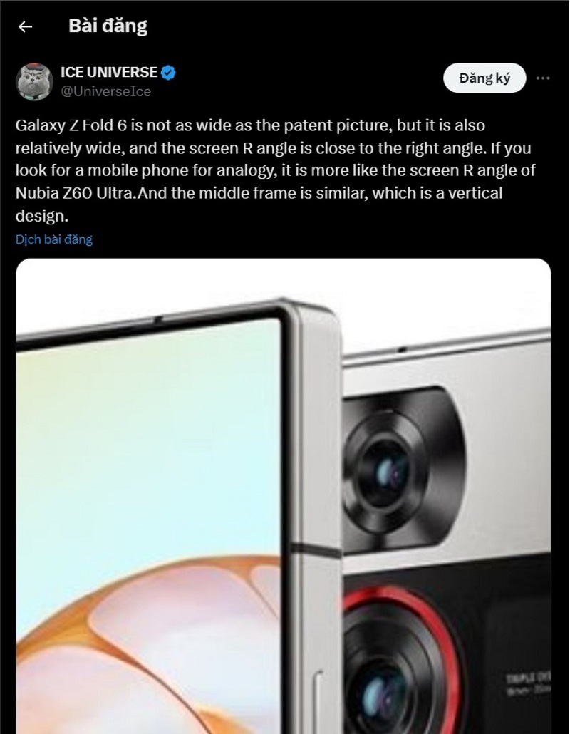 ngoại hình Samsung Galaxy Z Fold6