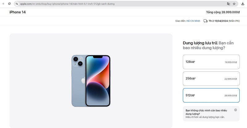 giá bán iPhone 14