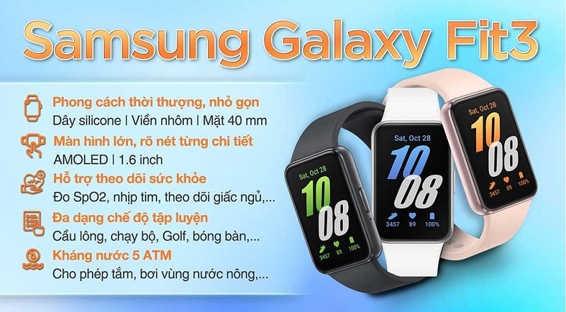 Samsung Galaxy Fit3 có nhiều tiện ích thông minh