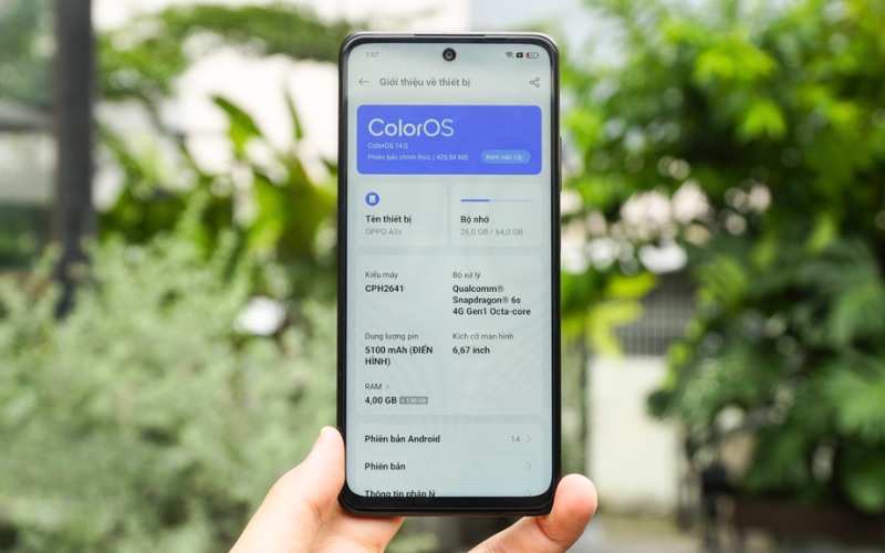 Chip Snapdragon 6s Gen 1 mang đến hiệu năng ổn định, kết nối 4G nhanh chóng