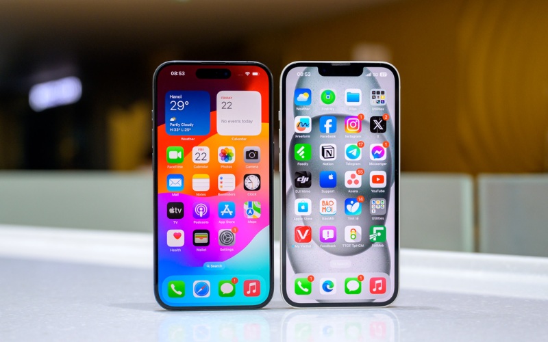 Màn hình iPhone 15 Pro cũ có kích thước 6.1 inch