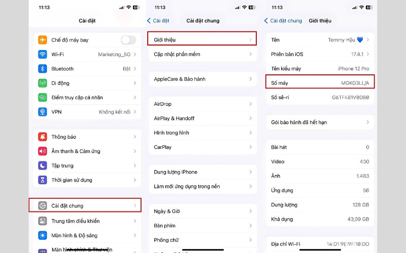 Cách kiểm tra xuất sứ iPhone 1978