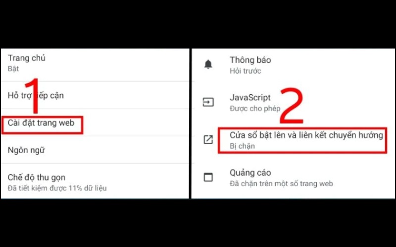 Chặn quảng cáo bằng cách tắt cửa sổ Pop-up và Ads bước 2