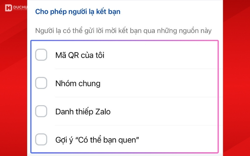 Bước 3 Ẩn tài khoản Zalo