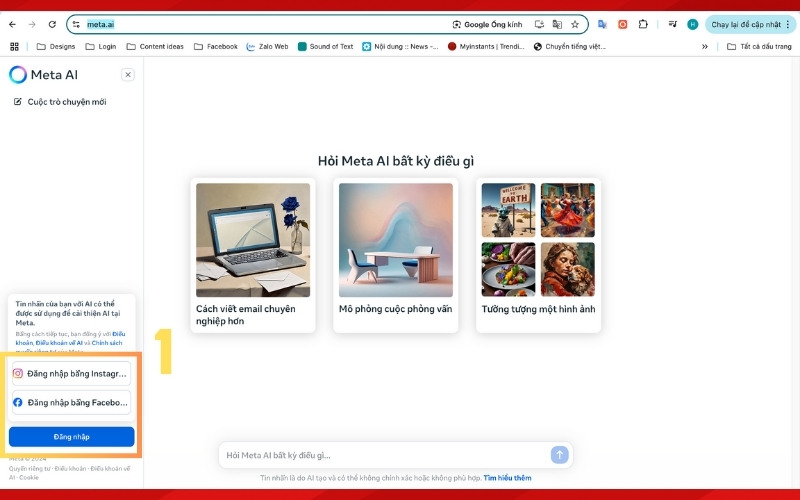 Cách sử dụng Meta AI trên máy tính 