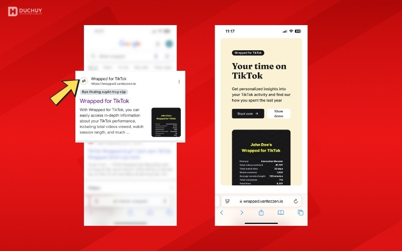 Truy cập TikTok Wrapped 2024 trên điện thoại