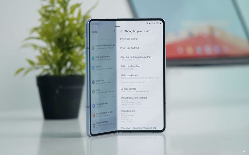 Màn hình gập đã được tối ưu tốt trên Samsung Galaxy Z Fold5