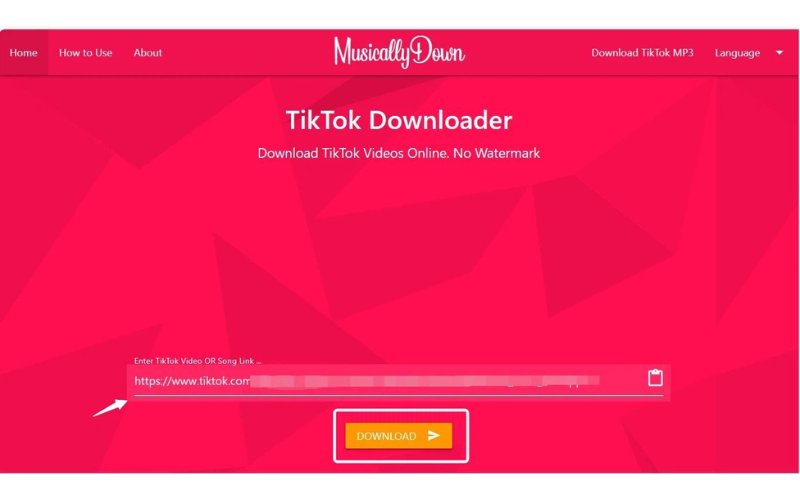 Tải video TikTok không logo với MusicallyDown