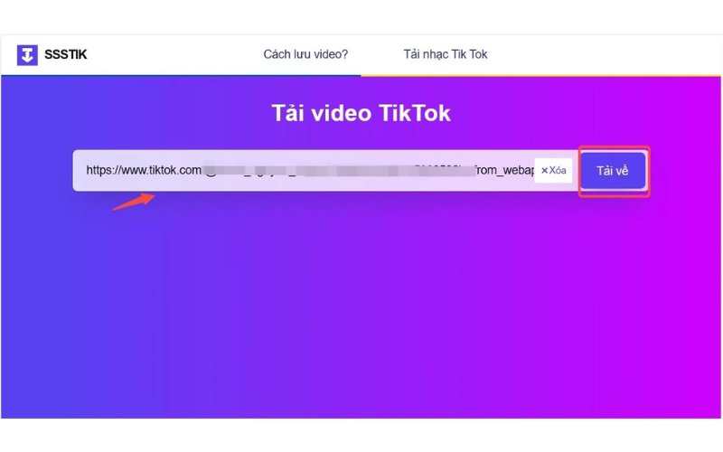 Tải video TikTok không logo với SSSTikTok