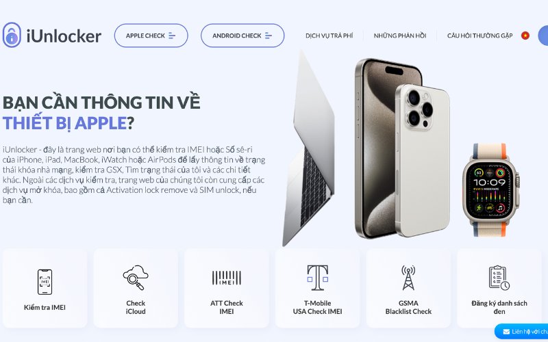Cách tìm thông tin iPhone bằng iUnlocker