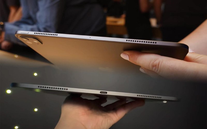 Thiết kế mỏng hơn trên iPad Pro M4. 