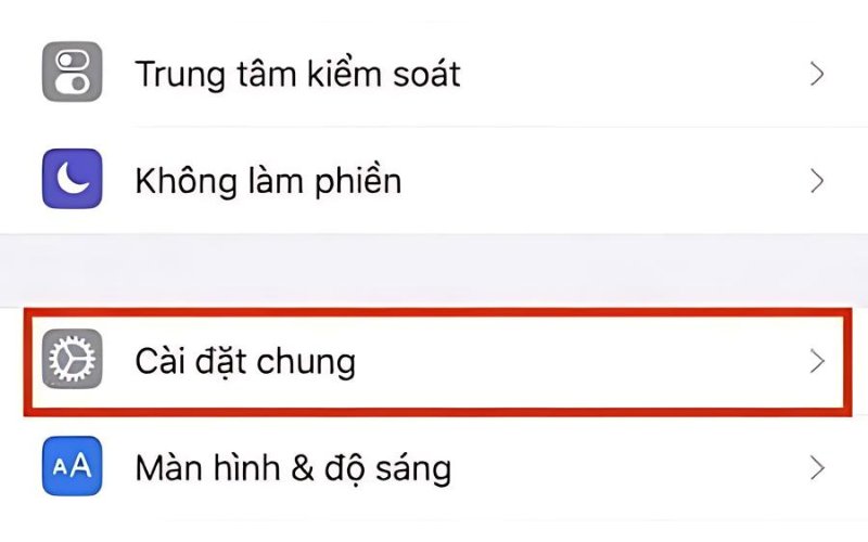 Cách tắt nguồn iPhone bằng ứng dụng Cài đặt bước 2
