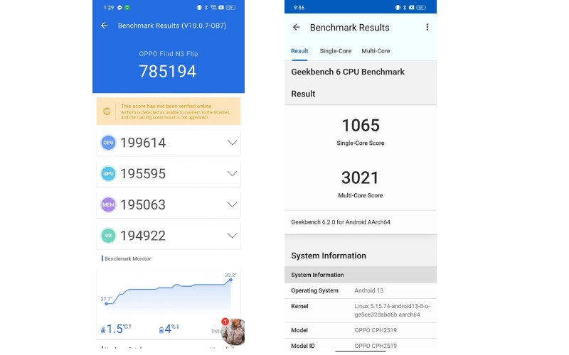 Hiệu năng OPPO Find N3 Flip 5G Cũ