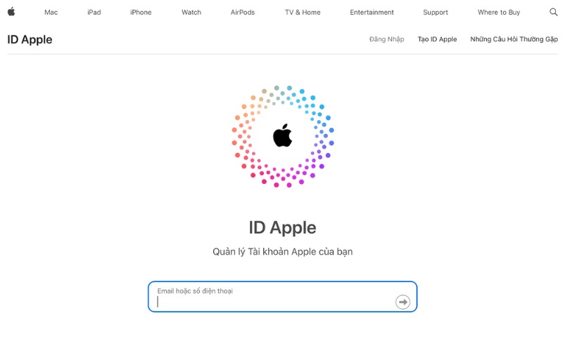 Cách kiểm tra bằng tài khoản iCloud bước 1