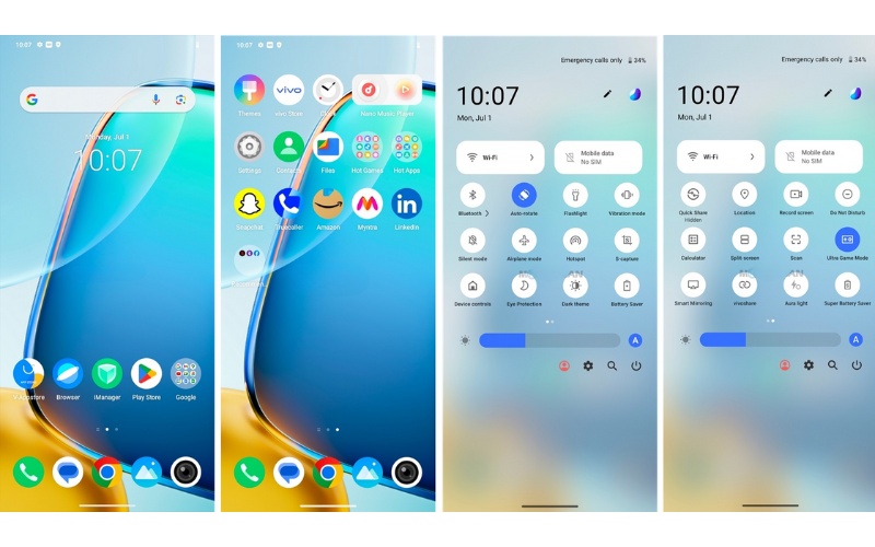 Giao diện vivo T3 Ultra