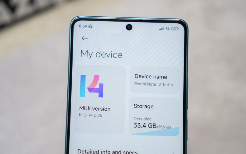 Redmi Note 12 Turbo 5G chạy MIUI 14