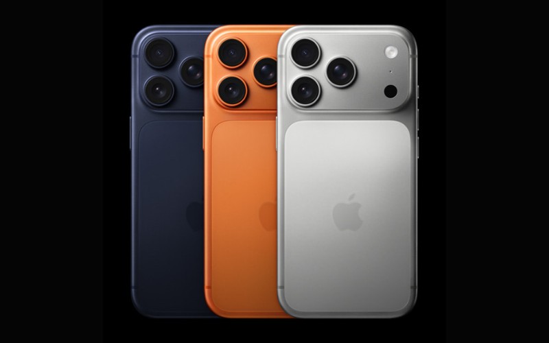 Các tùy chọn màu sắc của iPhone 17 Pro Max.
