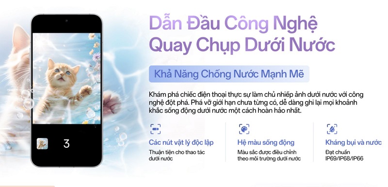 OPPO Reno13 F hỗ trợ chụp và quay video dưới nước