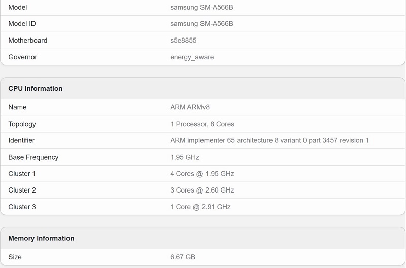 Samsung Galaxy A56 5G có điểm hiệu năng tốt trên Geekbench 