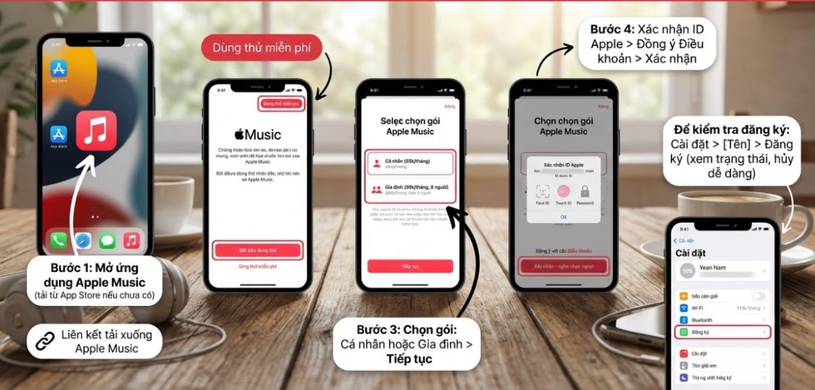 Hướng dẫn đăng ký Apple Music
