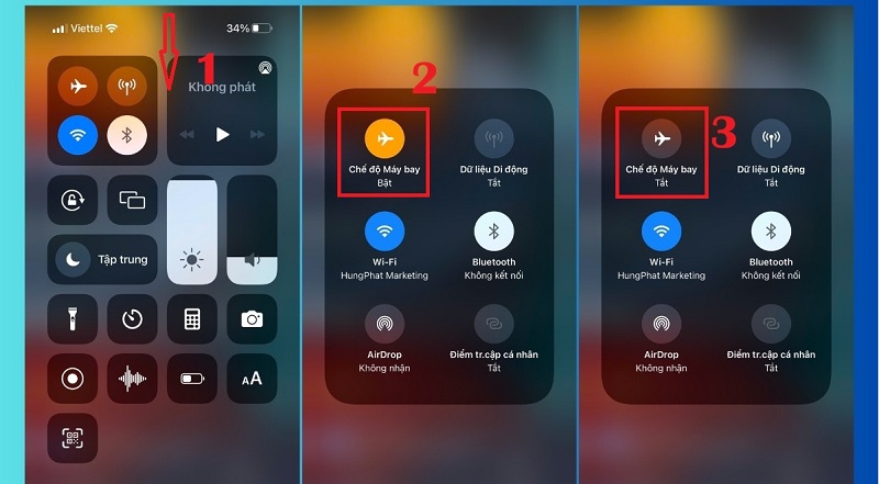 Bật chế độ máy bay