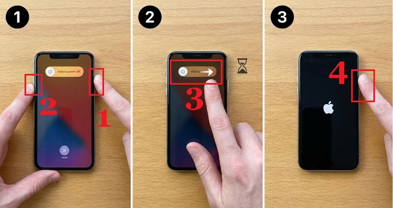 Khởi động lại thiết bị