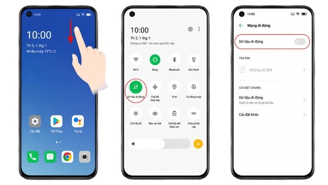 Cách tắt 4G trên điện thoại OPPO