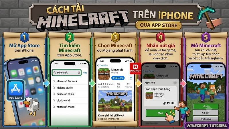 Cách cài Minecraft iOS trên iPhone