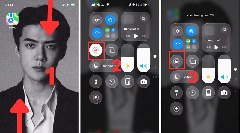 Hướng dẫn bật lại tính năng xoay màn hình trên iPhone