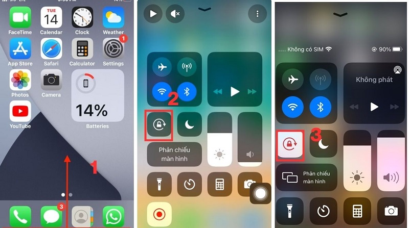 Cách tắt xoay màn hình iPhone có nút Home
