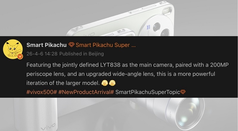 chi tiết hệ thống camera trên vivo X500 Pro Max