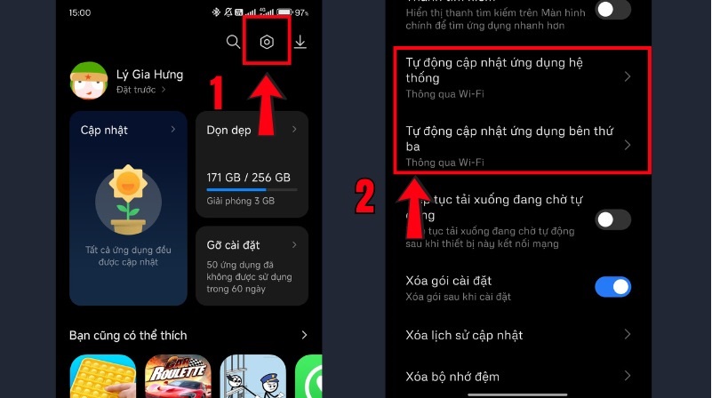 Vào Cài đặt GetApps
