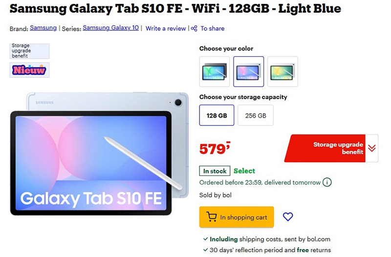 giá bán Galaxy Tab S10 FE cực hấp dẫn