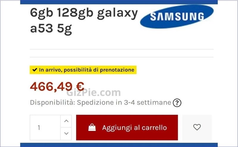 giá Samsung Galaxy A53 5G